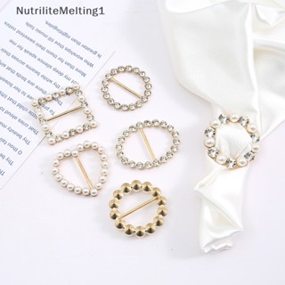 [NutriliteMelting1] หัวเข็มขัดรัดมุมเสื้อยืด ประดับไข่มุก ปรับได้ สําหรับเด็กผู้หญิง [TH]