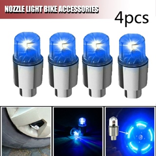 4x Blue Car Wheel Tire Tyre Air Valve Stem LED Light Caps Cover Accessories
