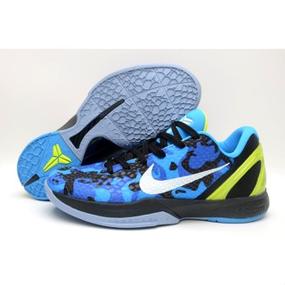 ใหม่ N-i-k-e Air Zoom Kobe 6 รองเท้าบาสเก็ตบอล รองเท้าวิ่ง สีดํา สีฟ้า 2023