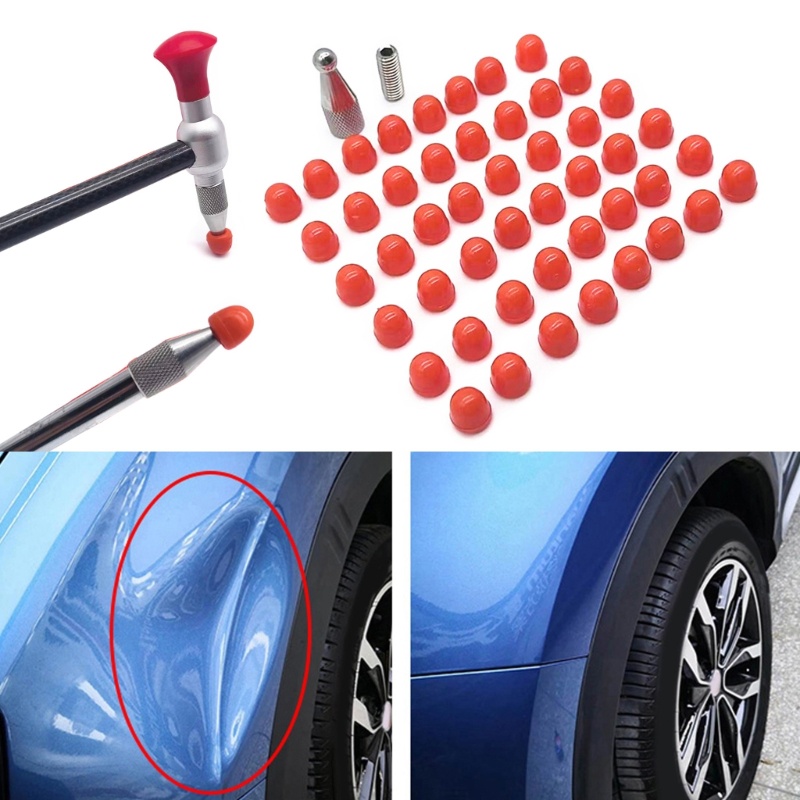Flov4 รถ Paintless Dent ซ่อมชุดเครื่องมือเคล็ดลับยางสําหรับรถ Dent Removal ค้อน