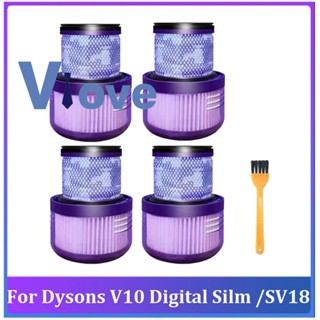 แผ่นกรอง HEPA สีม่วง แบบเปลี่ยน สําหรับเครื่องดูดฝุ่นไร้สายดิจิทัล Dysons V10 Silm SV18 1 ชุด