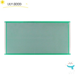 Lily บอร์ดวงจรพิมพ์ PCB สีเขียว 18X30 ซม. DIY สําหรับทดลอง Arduino บัดกรี 1 ชิ้น