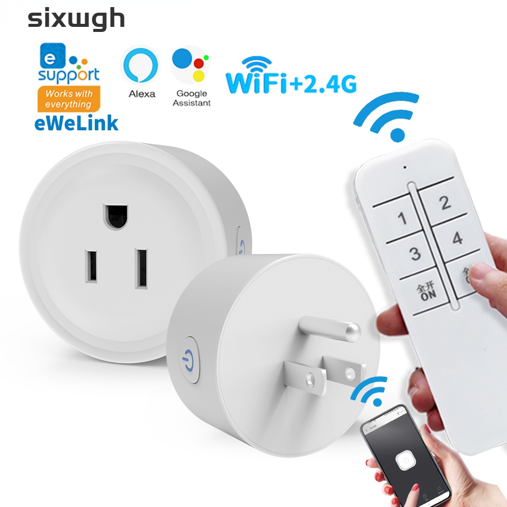 Ewelink สวิตช์ซ็อกเก็ตอัจฉริยะ WiFi ไร้สาย รองรับการควบคุมผ่านแอพ EWeLink และ Alexa Google ควบคุมด้วยเสียงลําโพงในบ้าน