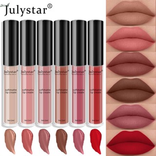 Julystar Lip Glaze Non-fading Non-stick Cup Velvet Matte Lip Gloss ลิปและแก้มลิปสติกลิปกลอส qccuot