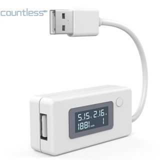 เครื่องทดสอบแรงดันไฟฟ้า หน้าจอ LCD USB สําหรับพาวเวอร์แบงค์ โทรศัพท์มือถือ [countless.th]