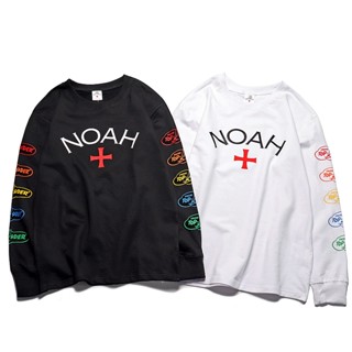 เสื้อกันหนาว พิมพ์ลายตัวอักษร Noah ไล่โทนสี