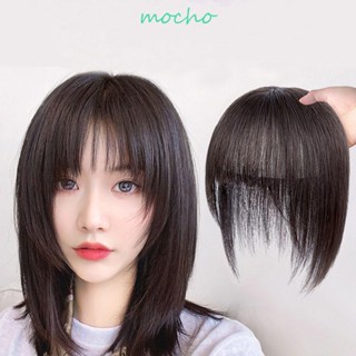 Mocho วิกผมหน้าม้าธรรมชาติ 3D สีดํา แบบเปลี่ยน สําหรับผู้หญิง