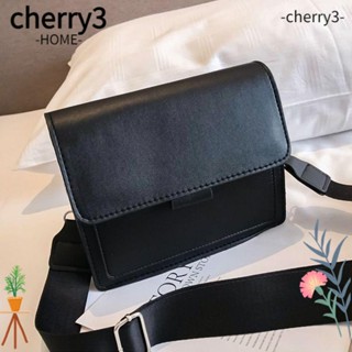 Cherry3 กระเป๋าสะพายไหล่ สะพายข้าง หนังเทียม ทรงสี่เหลี่ยม ขนาดเล็ก สไตล์คลาสสิก สําหรับผู้หญิง