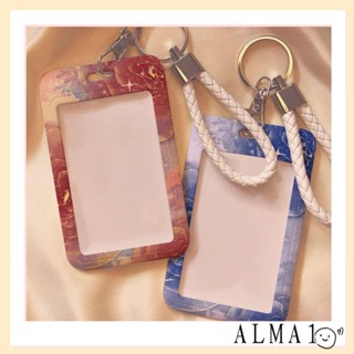 Alma กระเป๋าใส่บัตรเครดิต พลาสติก ลายการ์ตูน สําหรับนักเรียน