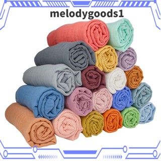 Melodygoods1 ผ้าห่ม ผ้าห่อตัว ผ้ามัสลิน ระบายอากาศ ผ้าขนหนูอาบน้ํา ผ้าฝ้าย ไม้ไผ่ นุ่ม ผ้าห่มห่อตัว สําหรับเด็กทารกแรกเกิด