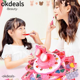 OKDEALS ชุดเครื่องสําอางแต่งหน้าเจ้าหญิง ของขวัญวันเกิด สําหรับเด็กผู้หญิง