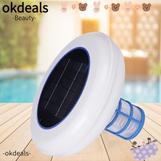 OKDEALS เครื่องกรองน้ํา ทําความสะอาดสาหร่าย ทองแดง เงิน พลังงานแสงอาทิตย์ สําหรับสระว่ายน้ํา