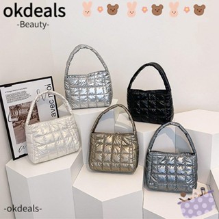 Okdeals กระเป๋าถือแฟชั่น ผ้าฝ้าย ลายสก๊อต สไตล์โบโฮ