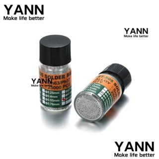 Yann1 ลูกบอลบัดกรีดีบุก 0.2-0.65 มม. อุปกรณ์เสริม สําหรับชิป IC 25000 ชิ้น ต่อขวด