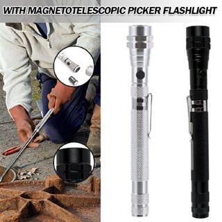 New Magnetic Pickup Tool with LED Lights Extendable Torch Telescopic Flashlight