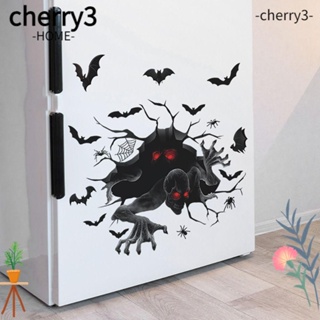 Cherry3 สติกเกอร์ติดผนัง ลายผี มีกาวในตัว สําหรับตกแต่งบ้าน ฮาโลวีน