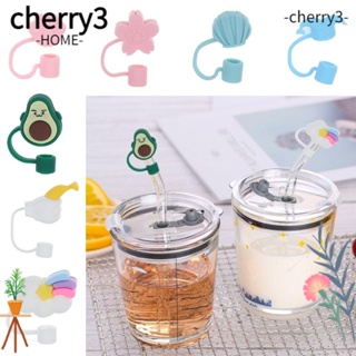 Cherry3 ปลั๊กหลอดซิลิโคน กันกระเด็น สร้างสรรค์ อุปกรณ์เสริม 1 ชิ้น