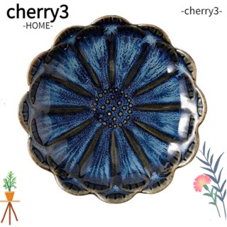 Cherry3 ที่วางช้อนเซรามิค ลายดอกทานตะวัน ทนความร้อน ขนาด 4.4x4.4x0.86 นิ้ว สําหรับตกแต่งห้องครัว 3 ชิ้น