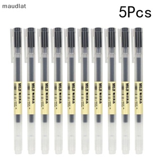 Maud ปากกาหมึกเจล ปลอดสารพิษ 0.38 มม. 0.5 มม. สีฟ้า ดํา EN 5 ชิ้น