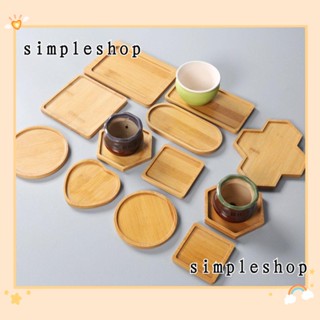 SIMPLE ถาดไม้ไผ่ ทรงกลม ทรงสี่เหลี่ยม สําหรับตกแต่งบ้าน