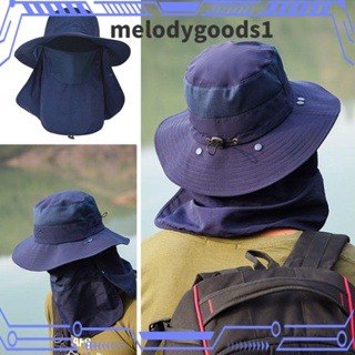 Melodygoods1 หมวกบักเก็ต ป้องกันรังสียูวี ขนาดใหญ่ สําหรับตกปลา เดินป่า