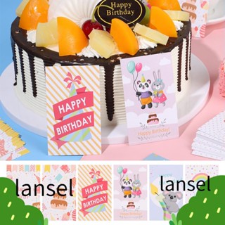 LANSEL การ์ดเชิญห่อของขวัญ ลายการ์ตูนสัตว์ ขนาด 9x5.4 ซม. 30 ชิ้น
