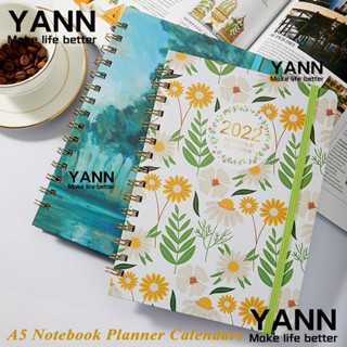 Yann สมุดโน้ตไดอารี่ ปฏิทิน ขนาด A5 2022 หลากสี เครื่องเขียน DIY