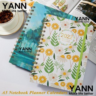 Yann สมุดโน้ตไดอารี่ ปฏิทิน ขนาด A5 2022 หลากสี เครื่องเขียน DIY