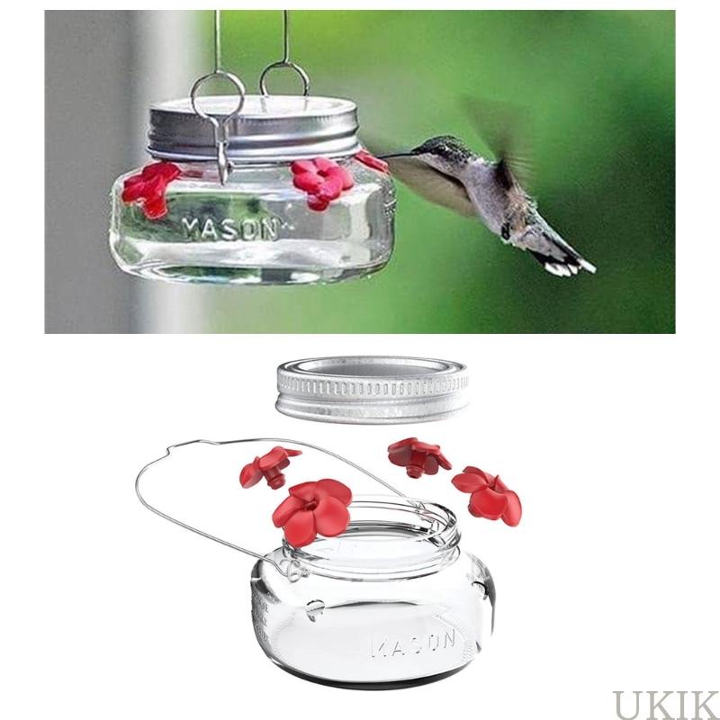 Uki เครื่องให้น้ํานก แบบพลาสติก สําหรับให้อาหารนกฮัมมิ่งเบิร์ด สวนหลังบ้าน