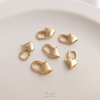 สร้อยคอโซ่ รูปหัวใจ ชุบทอง 14k เครื่องประดับแฮนด์เมด diy