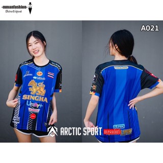 เสื้อกีฬา คอกลม ไมโครไฟเบอร์ พิมพ์ลาย Arctic sport ระบายอากาศ 021