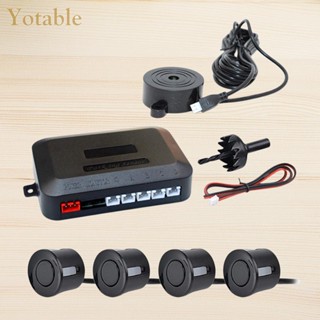 [Yotable.th] เครื่องตรวจจับเรดาร์จอดรถ 12V 4 โพรบ 22 มม. สําหรับยานพาหนะ รถยนต์