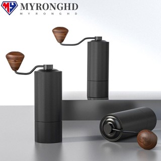 Myronghd เครื่องบดกาแฟ เครื่องเทศ แฮนด์เมด ด้ามจับไม้ สเตนเลส