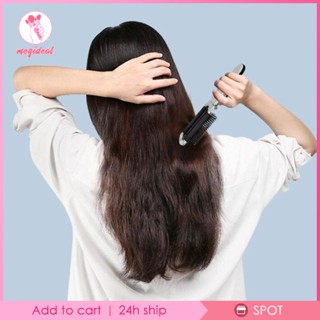 [MEGIDEAL] แปรงหวีผม แบบพับได้ พร้อมกระจกแต่งหน้า ขนาดเล็ก สําหรับผู้หญิง และผู้ชาย