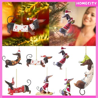 [พร้อม] Dachshunds Dog Christmas Tree Ornament Christmas Tree Pendants Hanging Pendants Plush Craft For Christmas Holiday Party Home