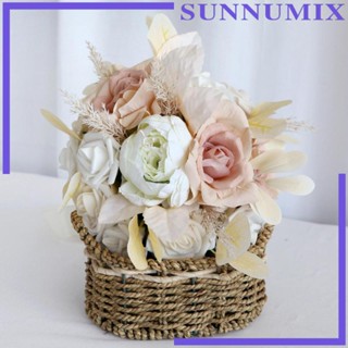 [Sunnimix] ช่อดอกไม้ ขนาด 22 ซม. X 30 ซม. สําหรับตกแต่งงานแต่งงาน เทศกาล วันครบรอบ