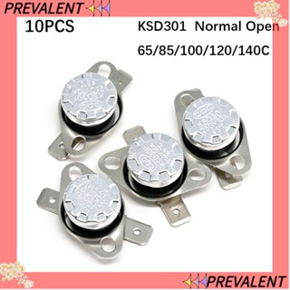 Preva เทอร์โมสตัทโลหะ ควบคุมความร้อน 65 85 100 120 140C KSD301 10 ชิ้น