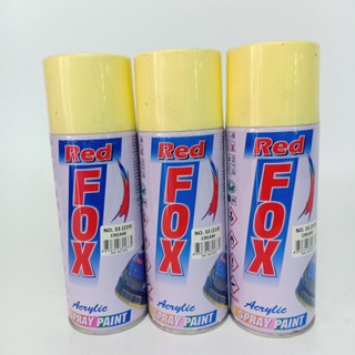 สีสเปรย์ เรดฟ็อกซ์ RED FOX #33 (219) Cream 1กระป๋อง 400ซีซี ของแท้ สีสวยสด สินค้าคุณภาพ (MS_Parts Online.)