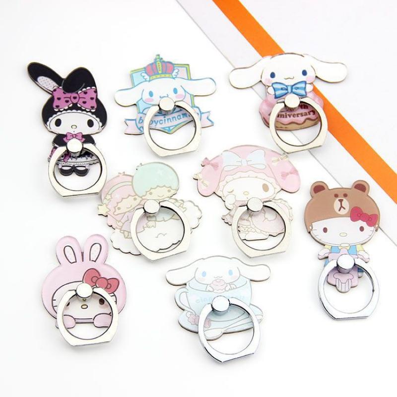 แหวนอะคริลิค ลายการ์ตูน My Melody Hello Kittys Kuromi Cinnamoroll น่ารัก สําหรับวางโทรศัพท์มือถือ
