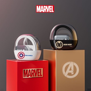 ใหม่ Marvel KT01 Disney หูฟังบลูทูธไร้สาย 5.3 ลดเสียงรบกวนต่ํา ลาย Ironman Captain America Lotso Winnie The Pooh Mickey HiFi