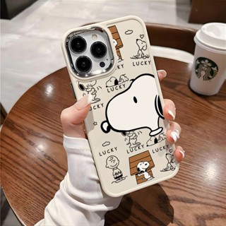 เคสโทรศัพท์มือถือ กรอบชุบ ลายการ์ตูนลูกสุนัข สีขาว สําหรับ IPhone 7 7 Plus 8 8plus Xs Xr 11 12 13 14 Pro Plus Promax