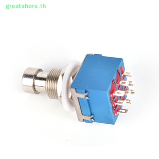 Greatshore กล่องเหยียบเอฟเฟคกีตาร์ 9-pin 3PDT สีฟ้า 1 ชิ้น TH