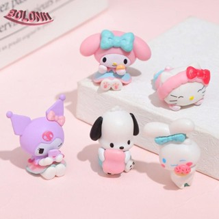 Bo Kt Cat ฟิกเกอร์ My Melody Kawai ของเล่น สําหรับเก็บสะสม ตกแต่งเค้ก รถยนต์