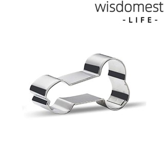 Wisdomest แม่พิมพ์สเตนเลส 3 นิ้ว สีเงิน สําหรับทําคุกกี้ บิสกิต 4 ชิ้น