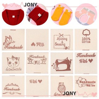 Jy1 ป้ายแท็กผ้าขนสัตว์ถัก ลายหัวใจ สําหรับถักเสื้อผ้า 50 ชิ้น