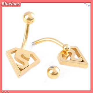 Bluelans จิวเจาะร่างกาย สะดือ สเตนเลส รูปค้างคาว