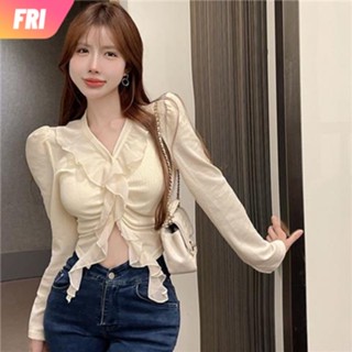เสื้อแขนกุดแขนยาวแฟชั่นผู้หญิงฤดูใบไม้ร่วง
