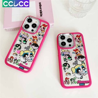 Cclcc ใหม่ เคสโทรศัพท์มือถือ ซิลิโคน กันกระแทก ลายการ์ตูนเจ้าหญิงบาร์บี้ พาวเวอร์พัฟฟ์เกิร์ล สีชมพู แฟชั่นสร้างสรรค์ สําหรับ iPhone 14 13 12 ProMax