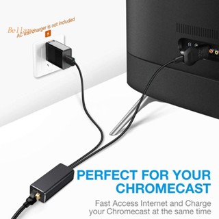 อะแดปเตอร์เครือข่าย Micro USB เป็น RJ45 100 ม. อเนกประสงค์ สําหรับ Chromecast TV Stick [Bellare.th]