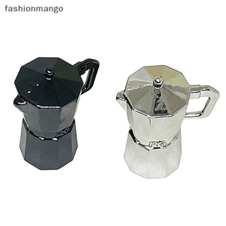 [fashionmango] โมเดลกาต้มน้ํา หม้อกาแฟ โลหะ ขนาดเล็ก 1:12 สําหรับตกแต่งบ้านตุ๊กตา พร้อมส่ง